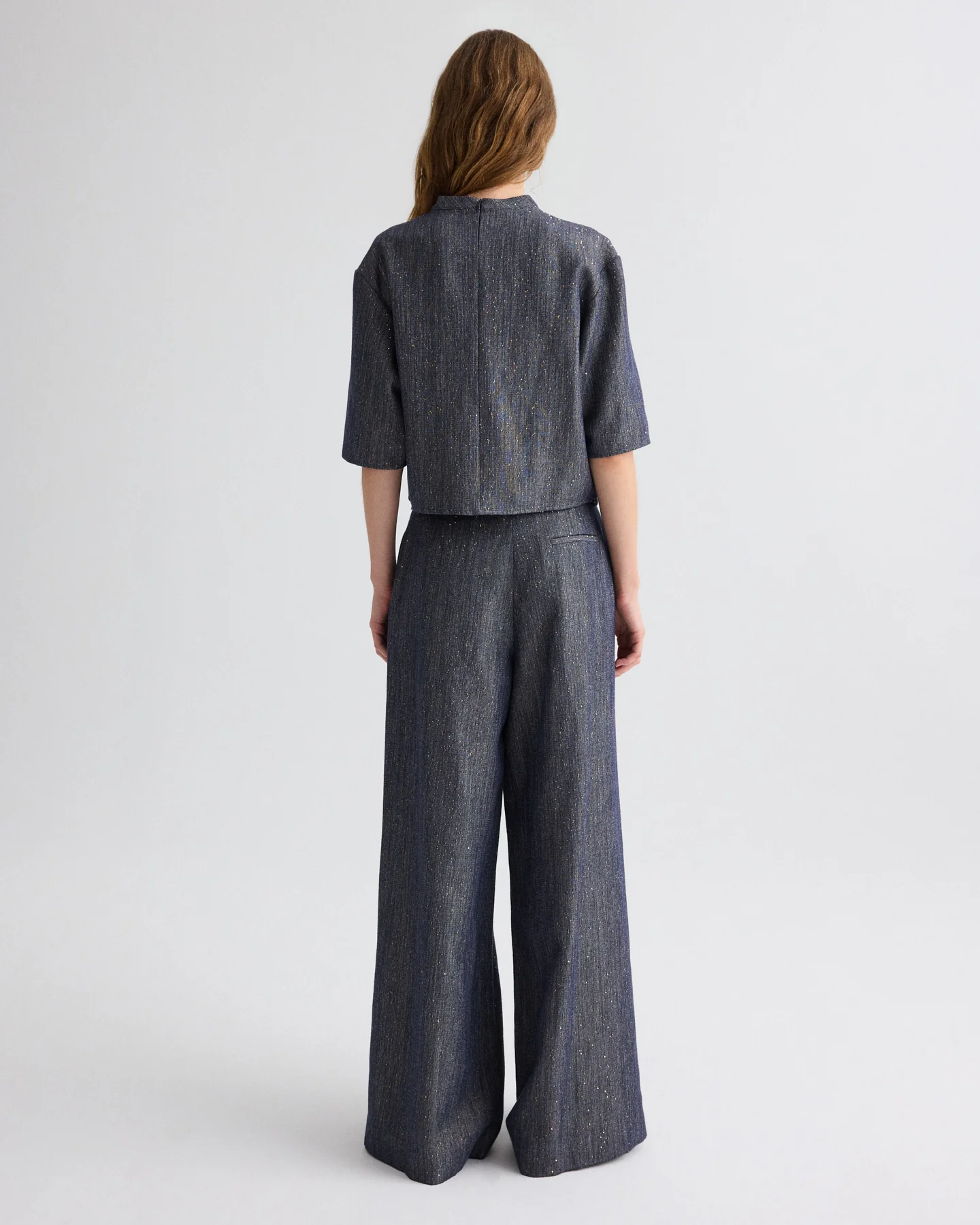 Avery Pant in Sequined Denim - Image 5