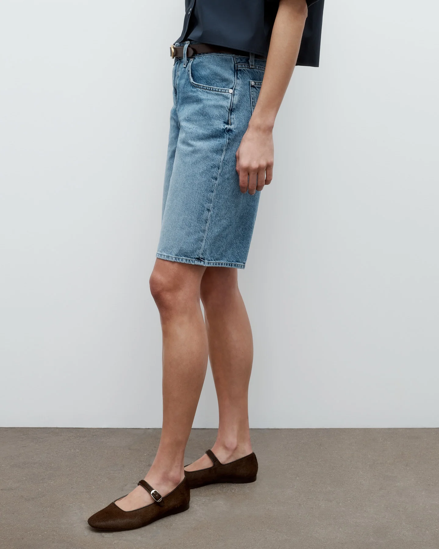 Bennie Short in Vintage Denim - Image 3