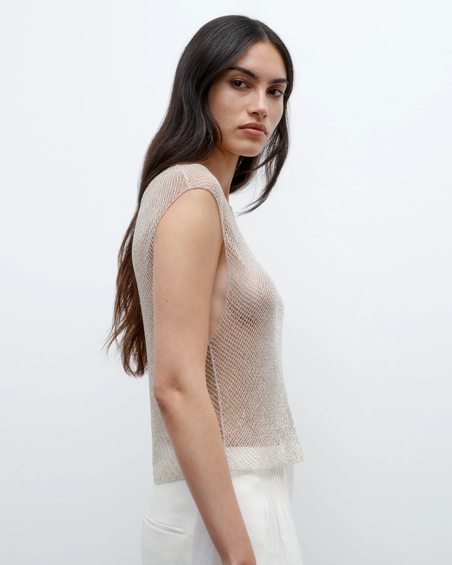 Chloe Top in Cross Hatch Beading - Image 5