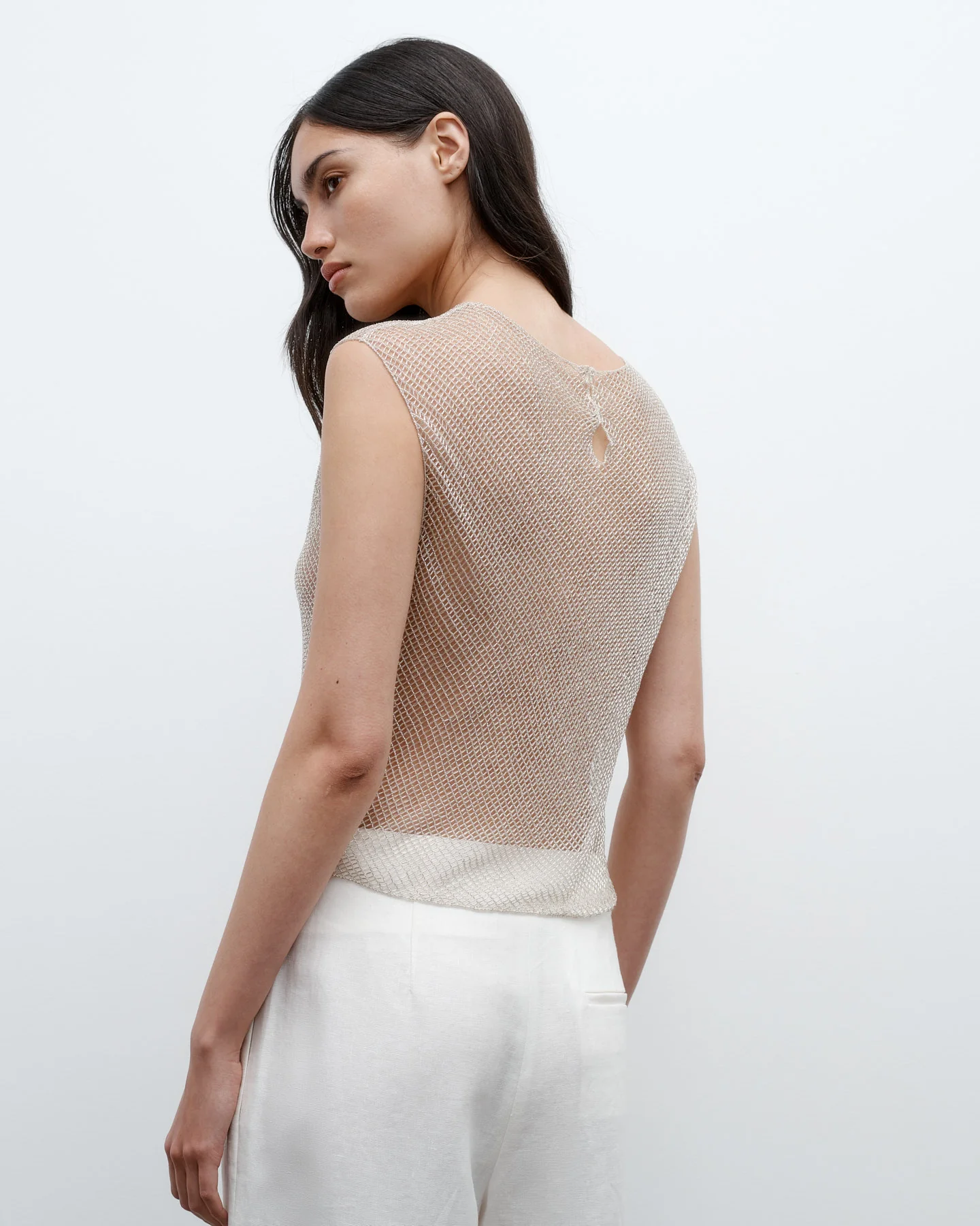 Chloe Top in Cross Hatch Beading - Image 6