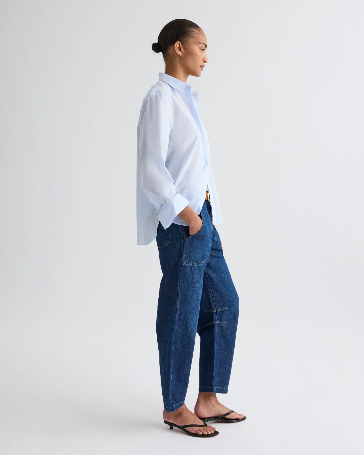Jetties Beach Pant in Linen Cotton Denim - Image 3