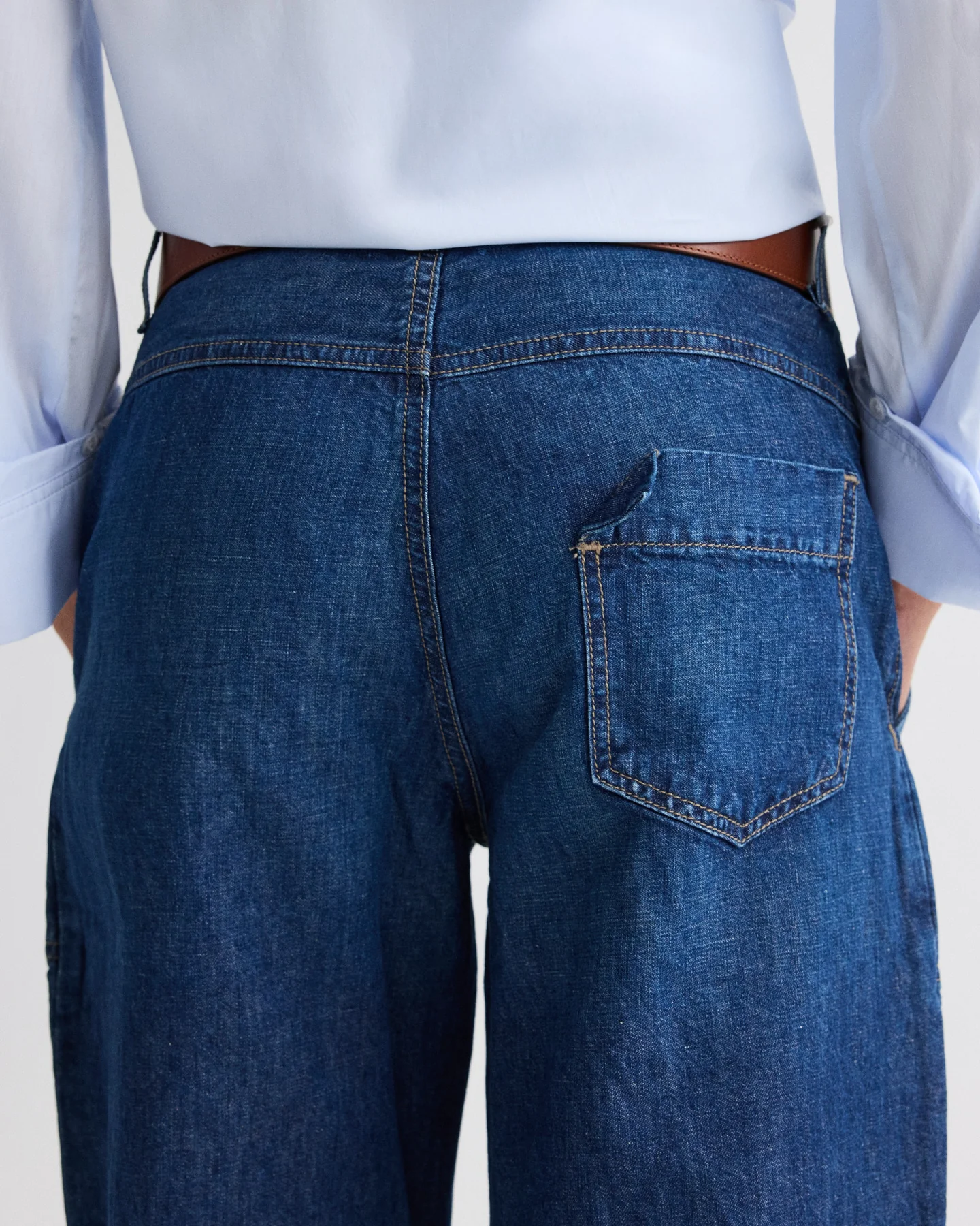 Jetties Beach Pant in Linen Cotton Denim - Image 4