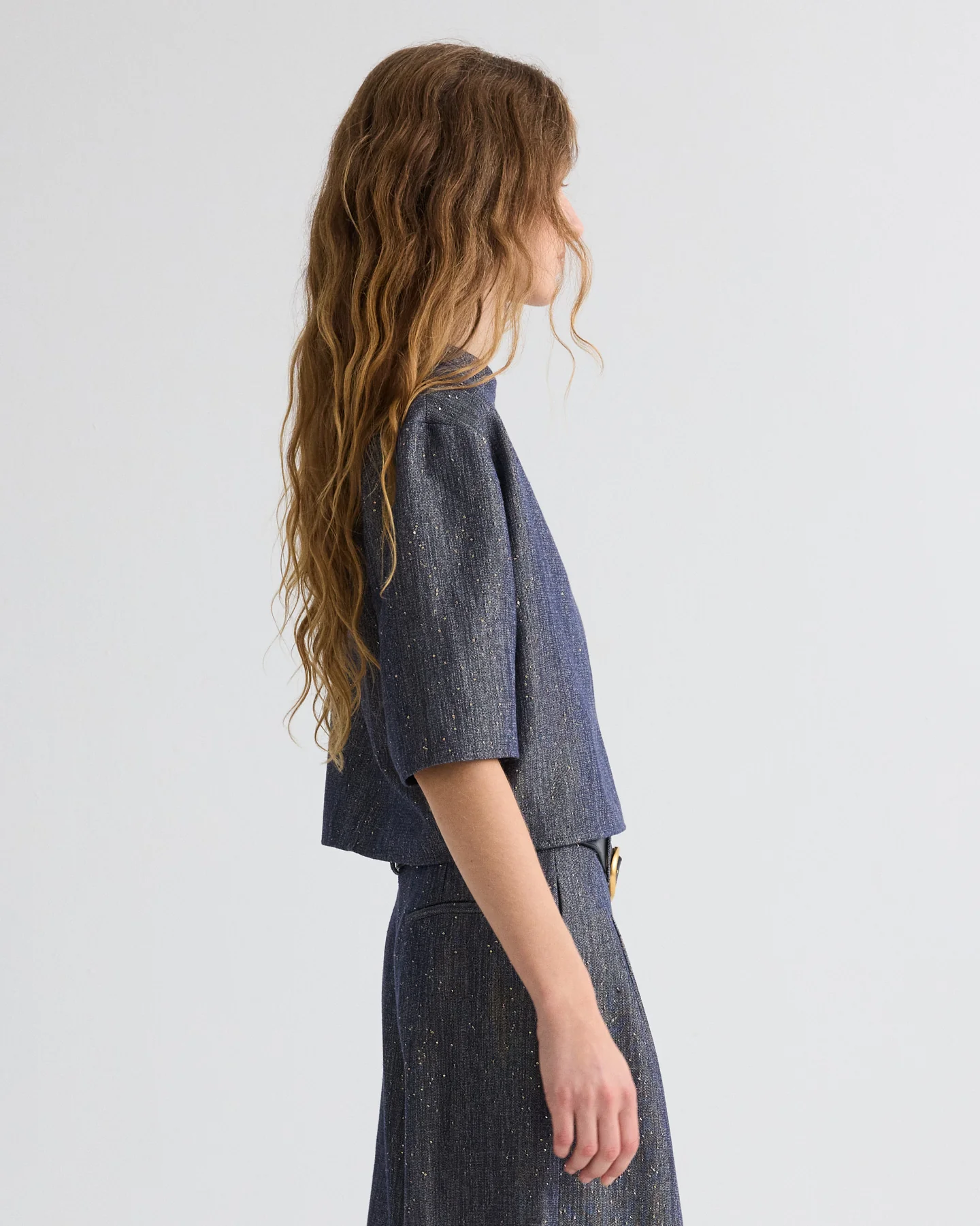 Ex T in Sequined Denim - Image 4