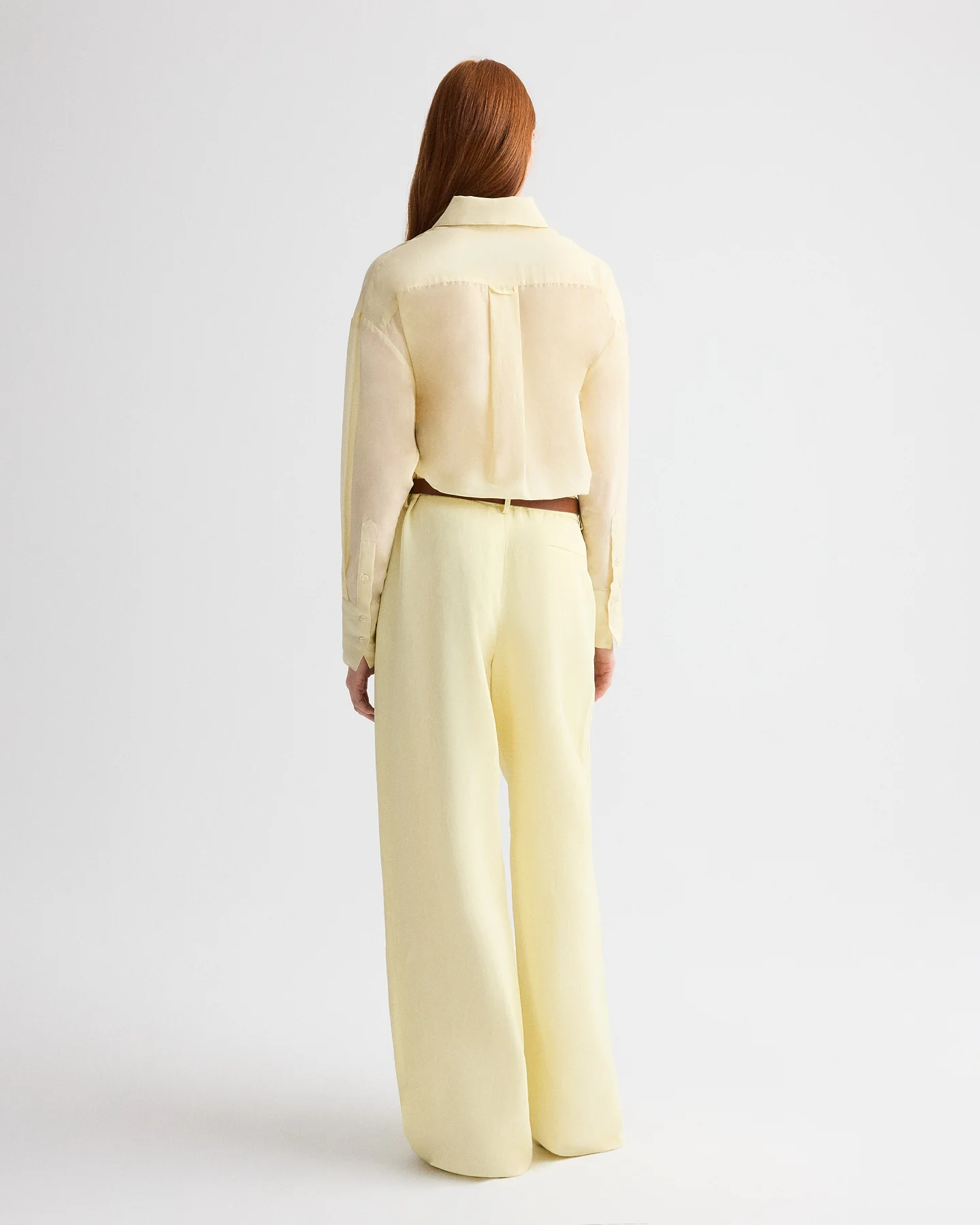 Hudson St Pant in Coated Viscose Linen - Image 6