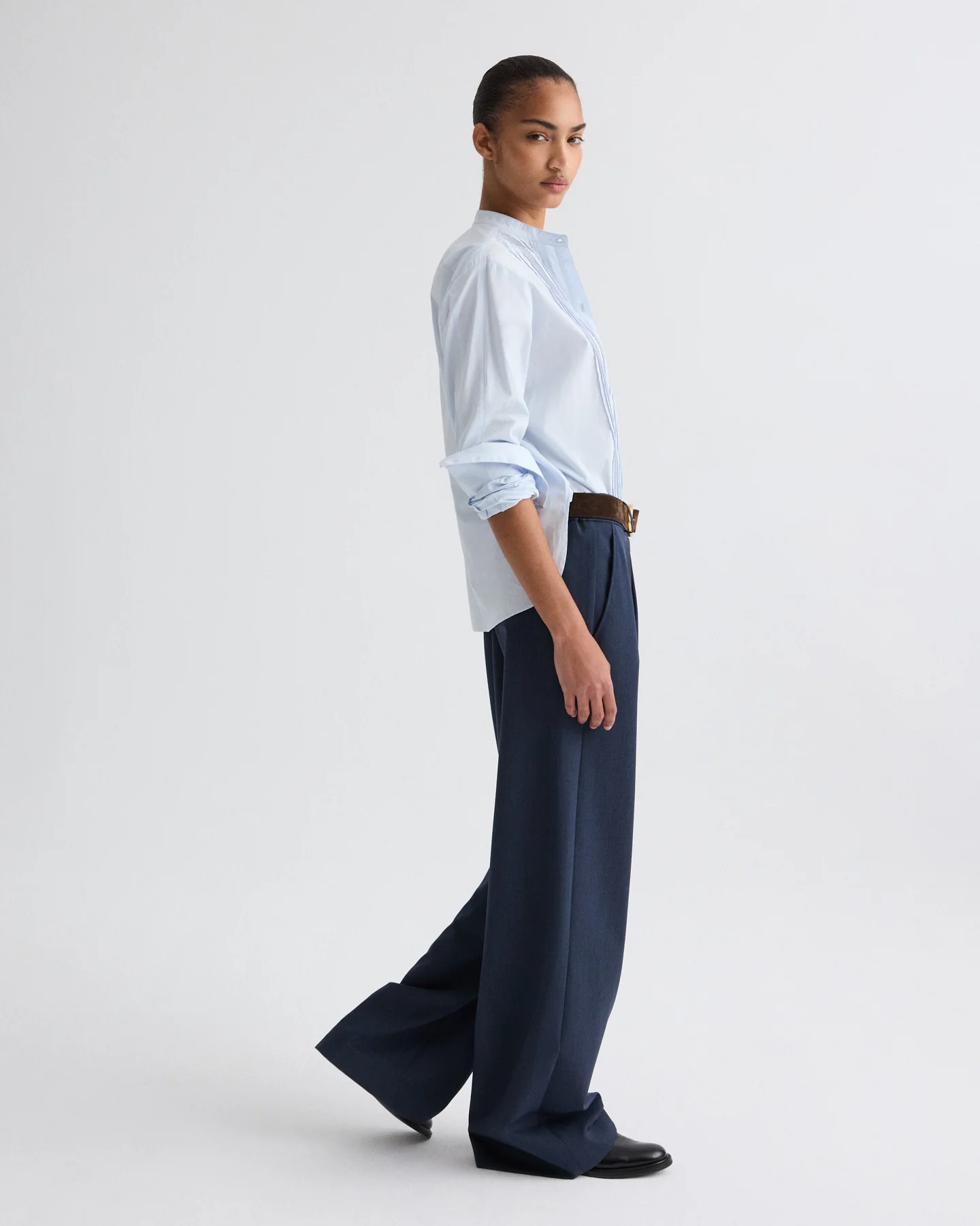 Hudson St. Pant in Denim Look Suiting - Image 3