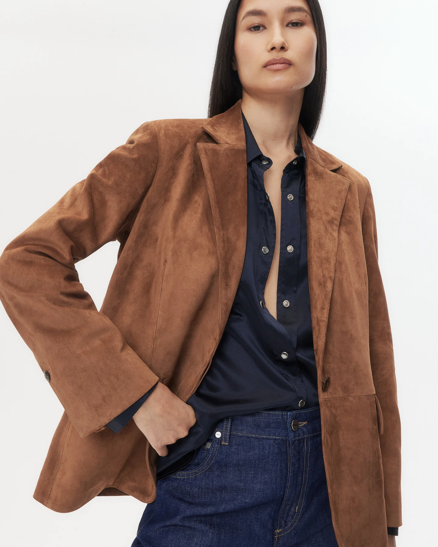 Jillian Blazer in Heavy Suede - Image 6