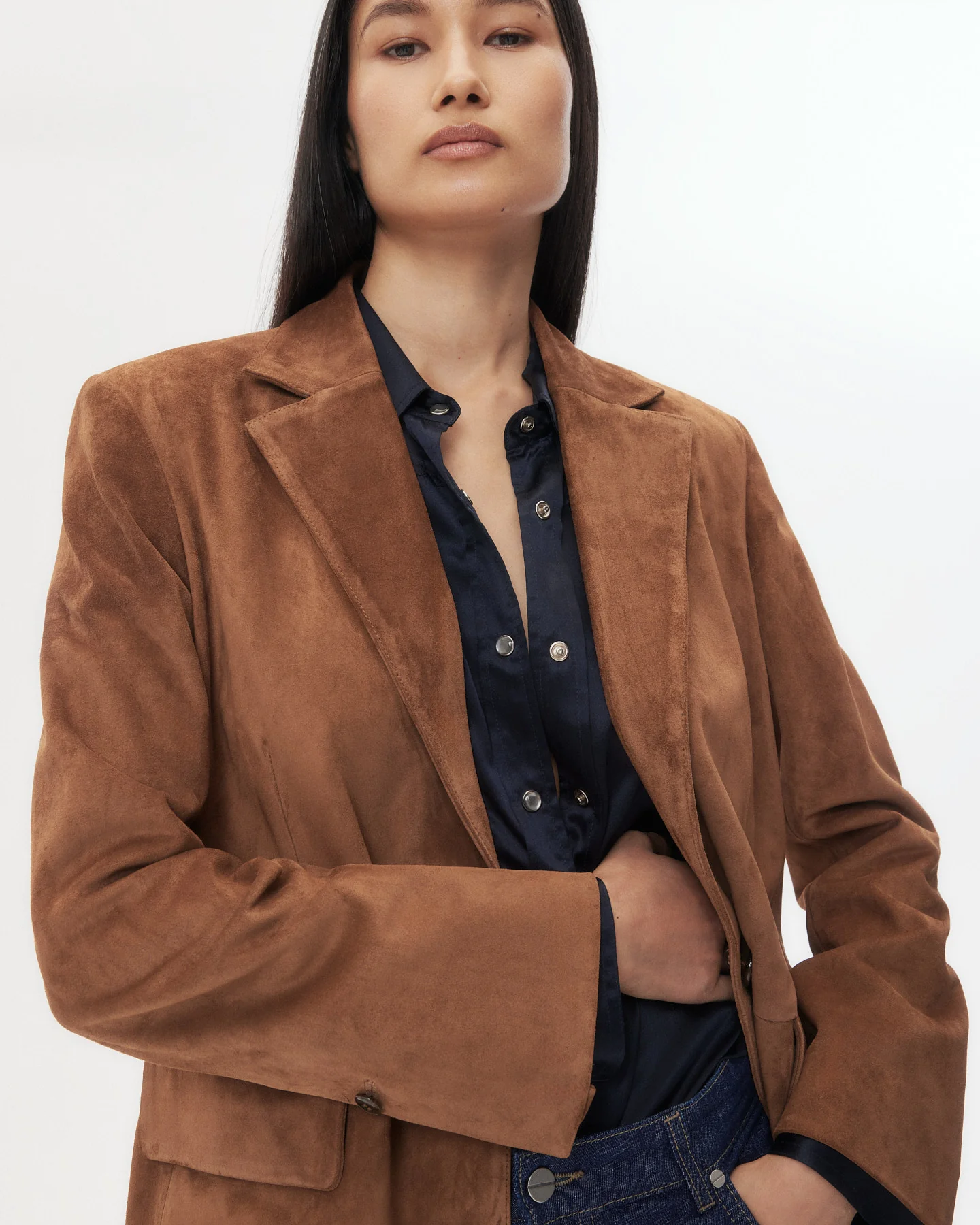 Jillian Blazer in Heavy Suede - Image 7