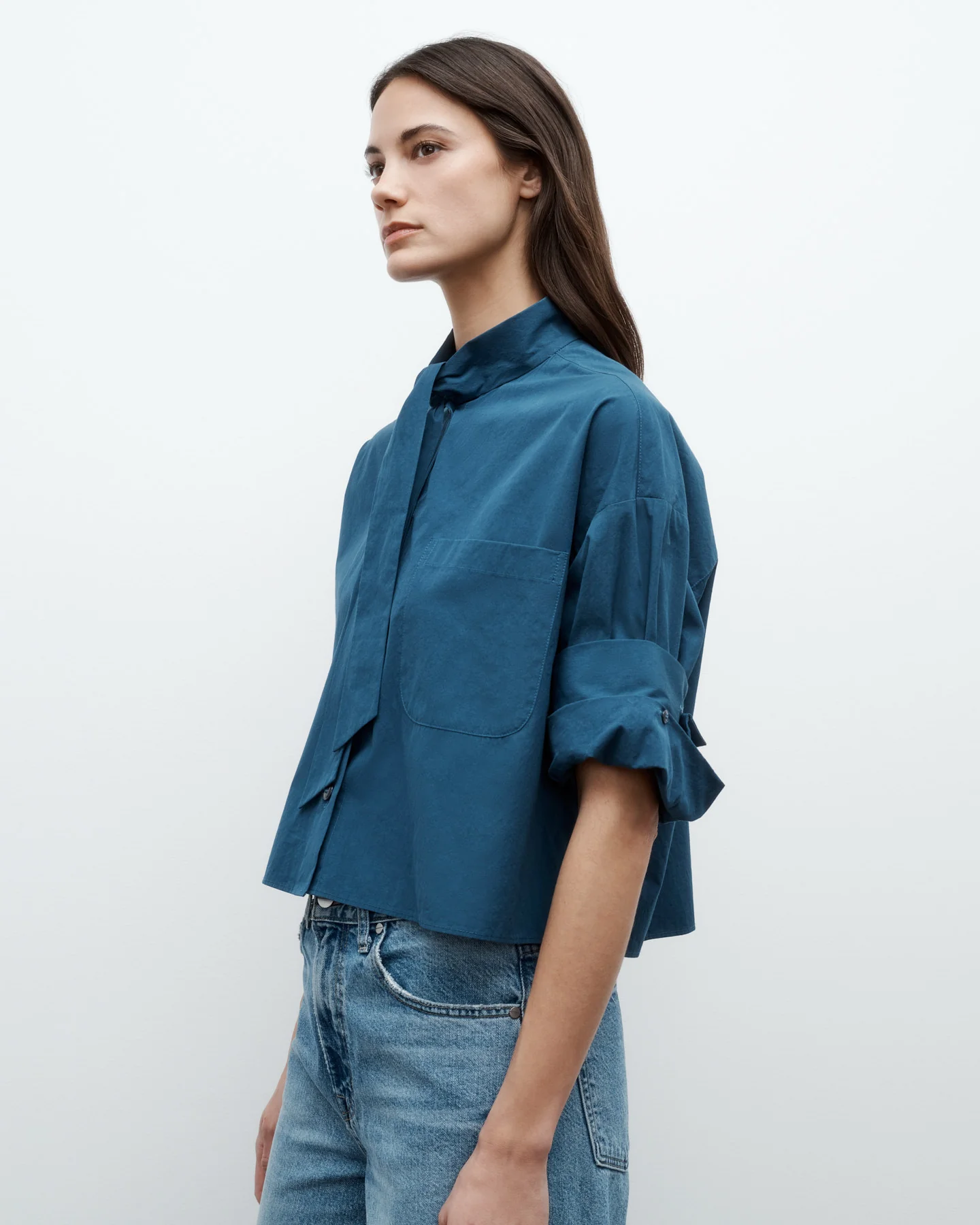 Next Ex Shirt with Tie in Superfine Cotton - Image 5