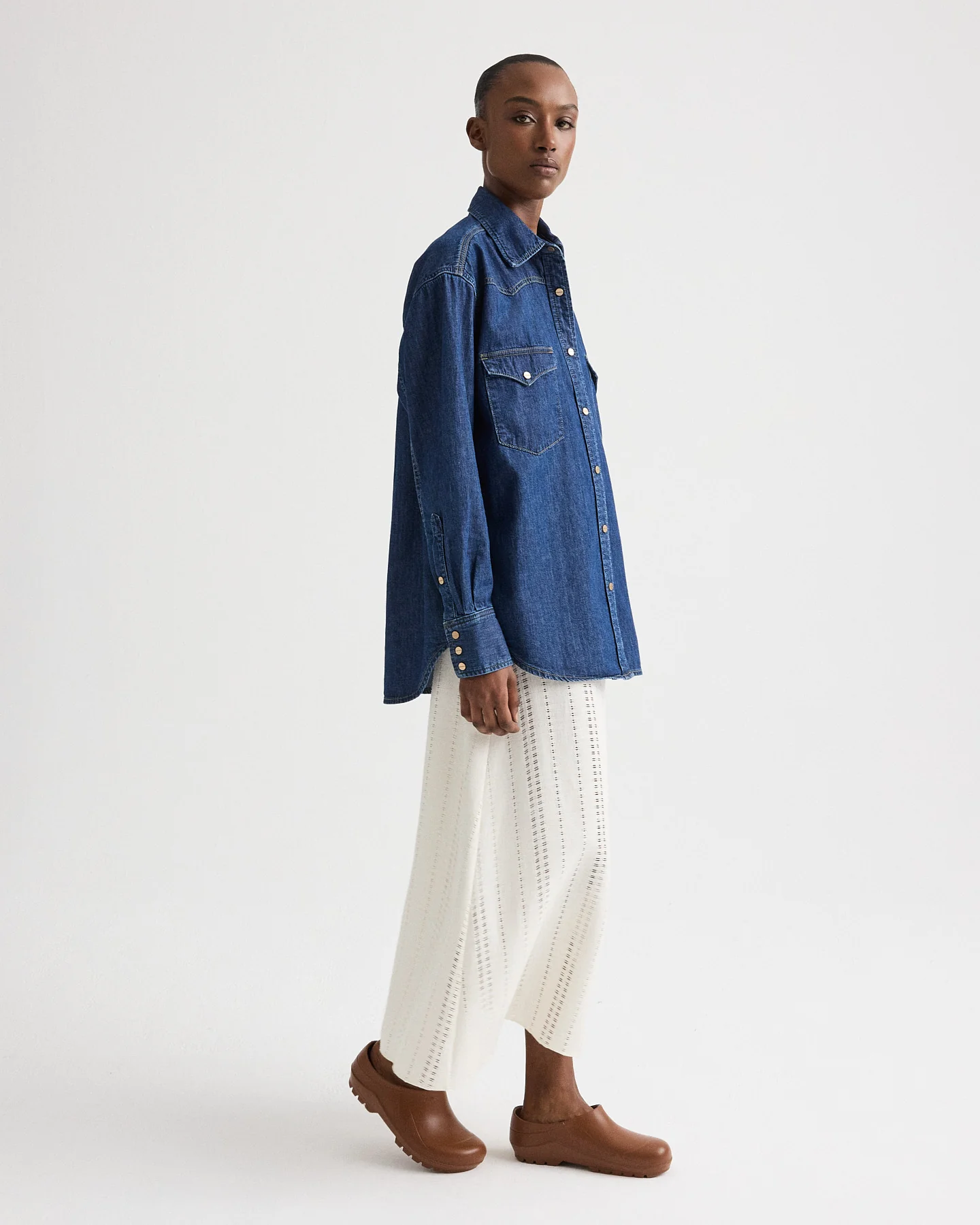 OG Supersized Ranchers Shirt in Denim Shirting - Image 5