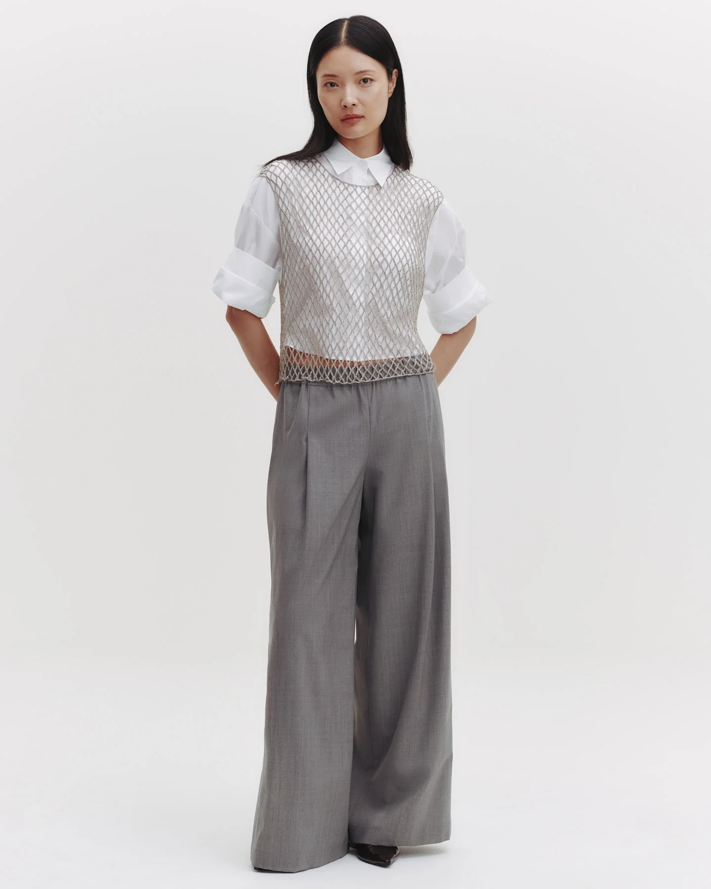 Chloe Top in Woven Mesh - Image 4