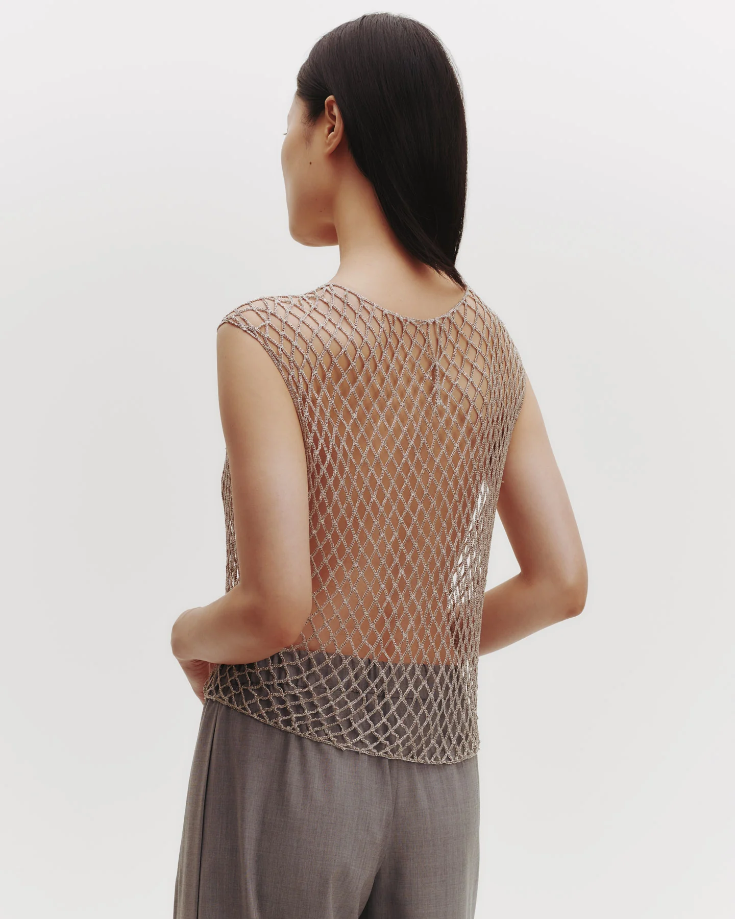 Chloe Top in Woven Mesh - Image 5