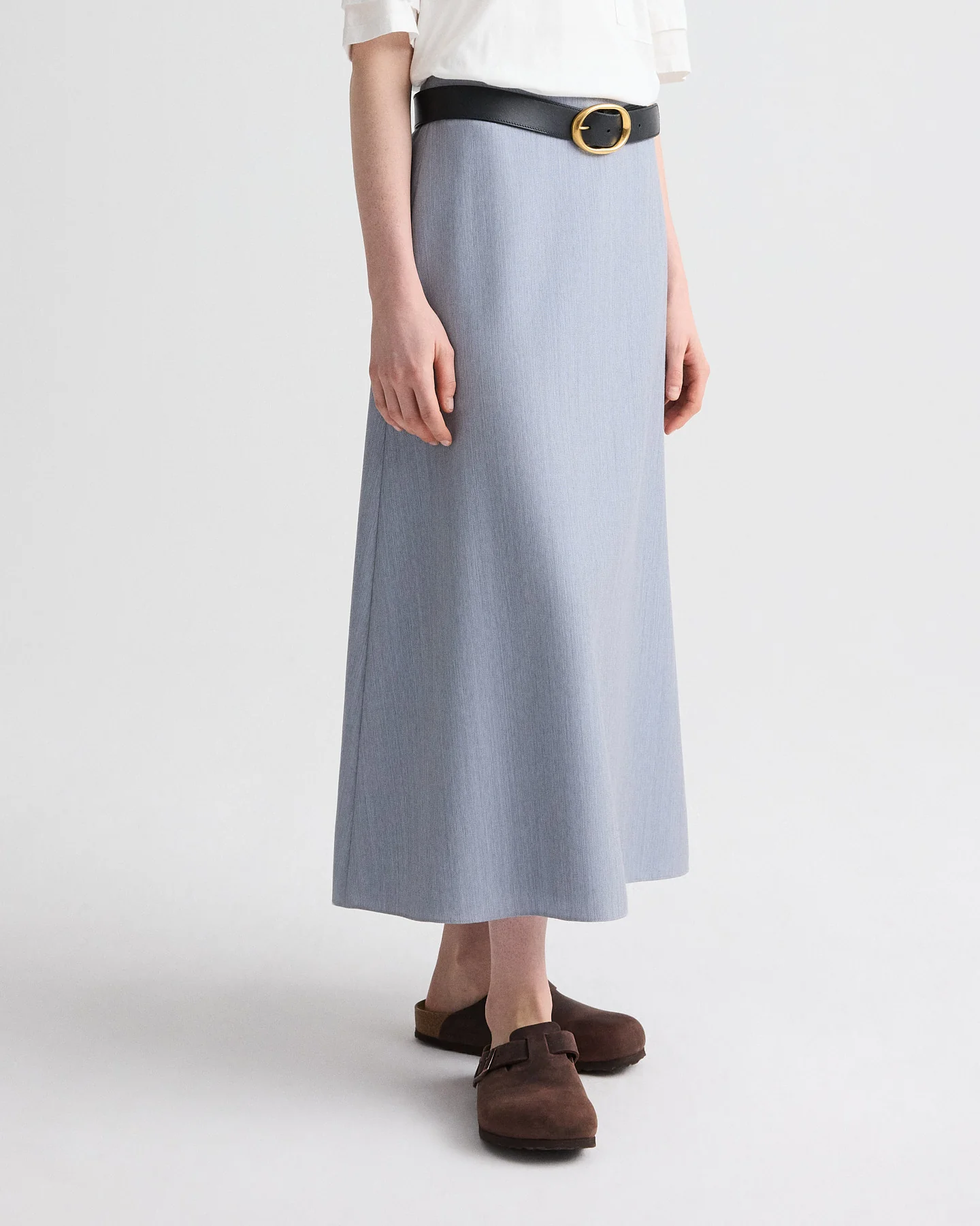 The A-Line Skirt in Compact Wool Suiting - Image 3