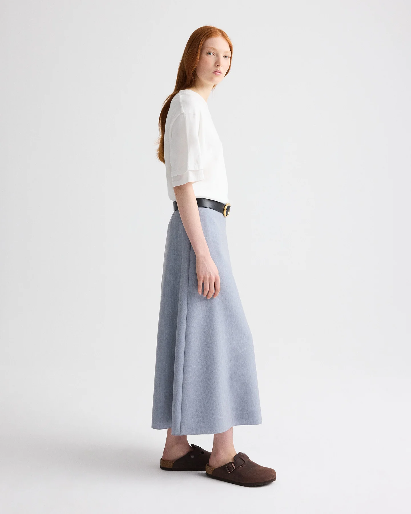 The A-Line Skirt in Compact Wool Suiting - Image 4