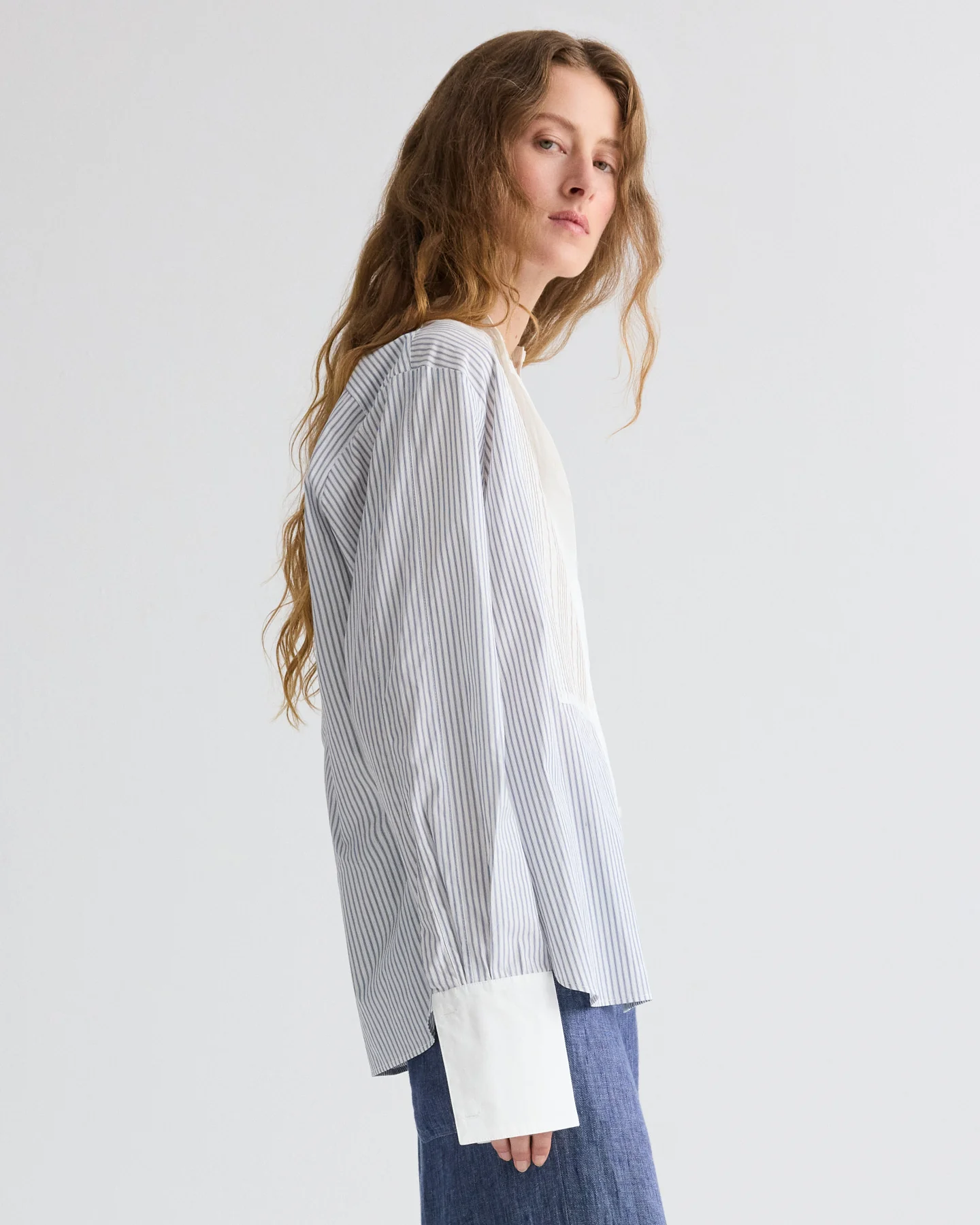 The Night Before Top in Micro Hairline Stripe - Image 4